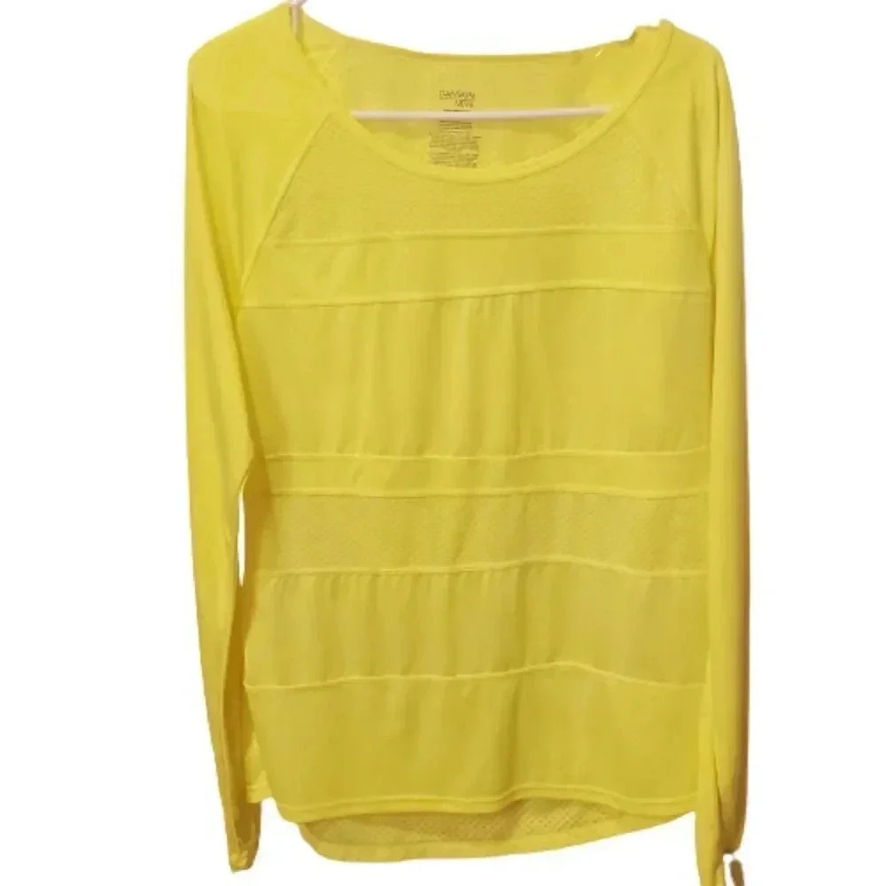 Danskin Now Women's Long Sleeve Tee - Yellow